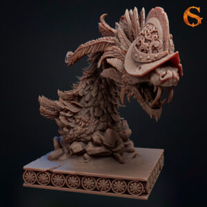 Catalogue sous licence buste de triucoatl, the feathered serpent